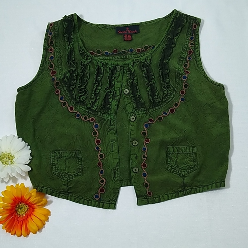 Sacred Threads green vest